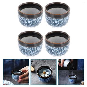 Wijnglazen 4 Stuks Glazen Koffiekopje Mokken Keramische Sake Traditionele Saki Espressokopjes Geglazuurde Theekopjes Chinese Stijl Japanse Water