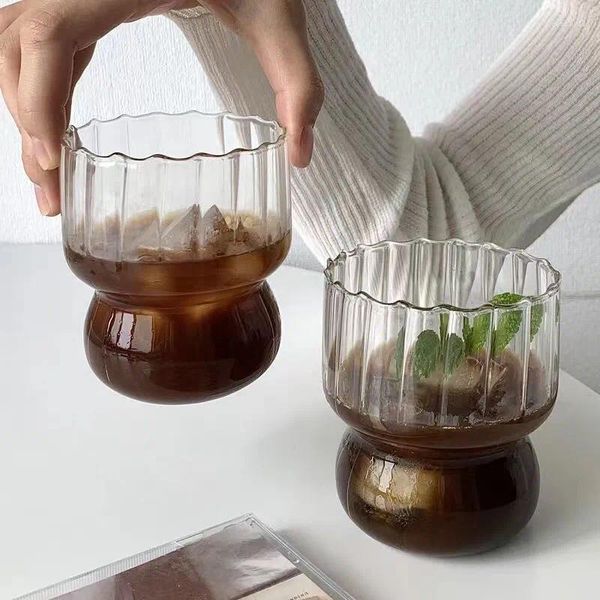 Verres à vin 4 pièces tasse en verre nordique café Coke lait jus expresso tasse transparente boire minimaliste gobelet tasses tasses