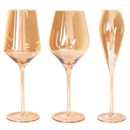 Wijnglazen 4 stijlen 200-650 ml Amber Goblet Crystal Glass Red Champagne Cup Noble Elegant Drinkware