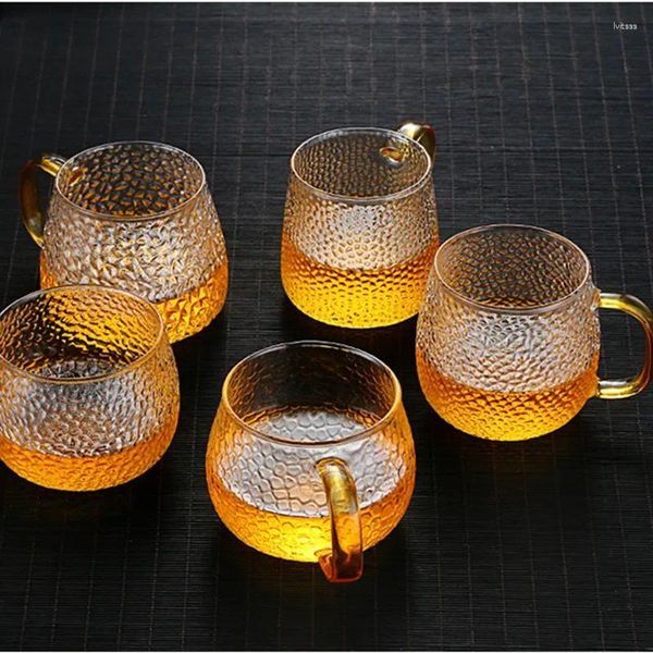 Verres à vin 400Ml, tasse à thé en verre à haute teneur en Borosilicate avec poignée, marteau créatif, eau, tasse à jus de bière domestique