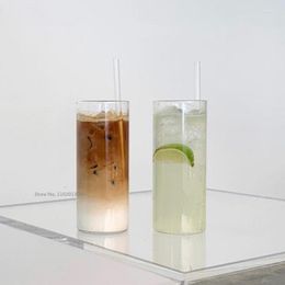 Wijnglazen 400 ml transparant glazen kopje koffie mok origami stijl glaswerk ijs bier hittebestendige drinkware vintage smoothie cups