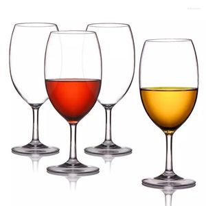 Verres à vin 4 pièces 545 ml Tritan Transparent en plastique gobelet jus tasse incassable réutilisable fête Champagne Cocktail gobelets tasses