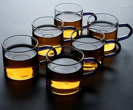 Verres à vin 4pcs 6pcs en verre transparent tasse de thé à chaleur avec une tasse d'eau à 110 ml de mini-bol