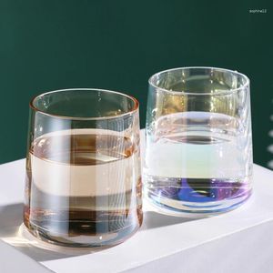 Verres à vin 4pcs nordique simple domestique en verre de verre jumele de bois whisky tasse de boisson de 2 ou 4