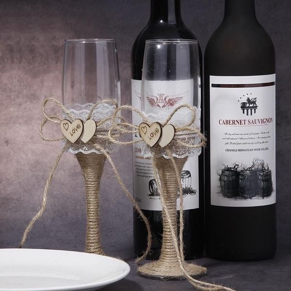 Copas de vino 4 Uds traje boda tostado pastel LNIFE juegos para pala copa de champán copa para beber whisky Szklanka caja de regalo 332a