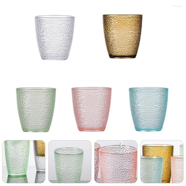 Verres à vin 5 pièces, tasse à bière, tasse à boisson, tasse à lait, eau acrylique, Vases en cristal pour enfant