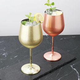 Verres à vin gobelet monocouche en forme de tambour de 500ml, coupes à Champagne en acier inoxydable, verre à Cocktail, flûtes d'halloween