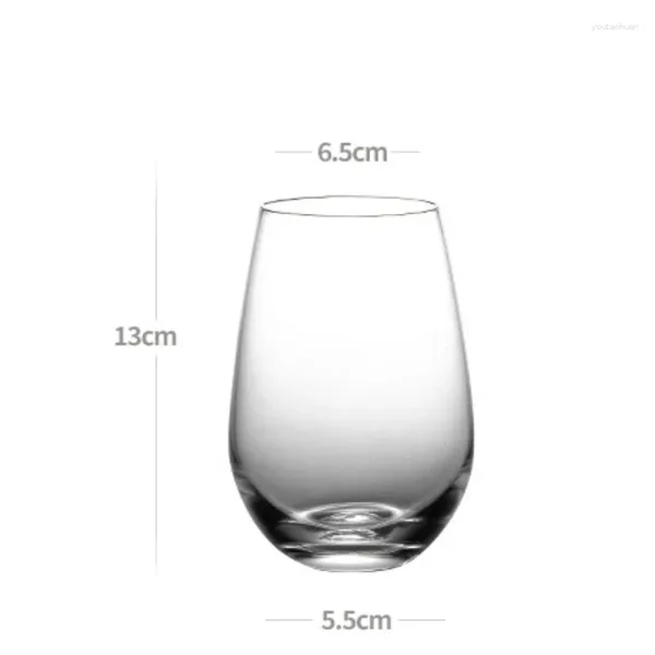 Verres à vin 500ml, tasse en verre résistant à la chaleur, thé à haute teneur en Borosilicate, bouilloire d'eau froide domestique, transparente sans plomb