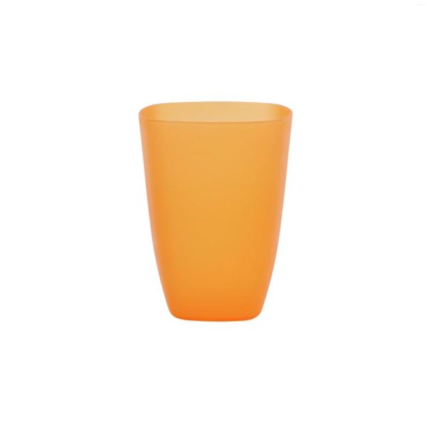 Verres à vin 500 ML Orange carré en plastique gobelet incassable potable réutilisable eau gobelets fête tasses et grand