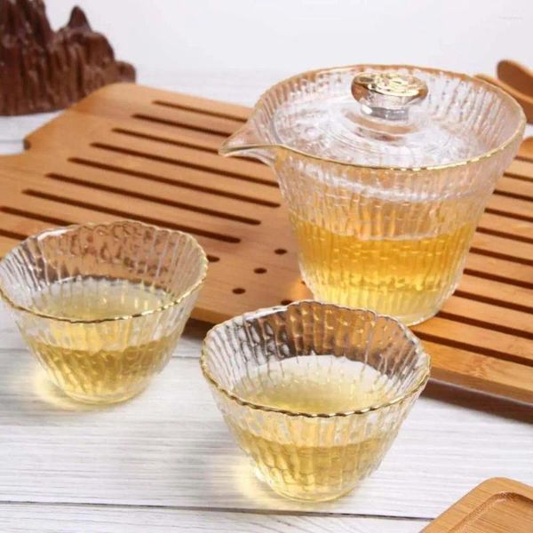 Copas de vino 50ml 150ml Juego de copas de vidrio laterales dorados con patrón de árbol de martillo de estilo japonés