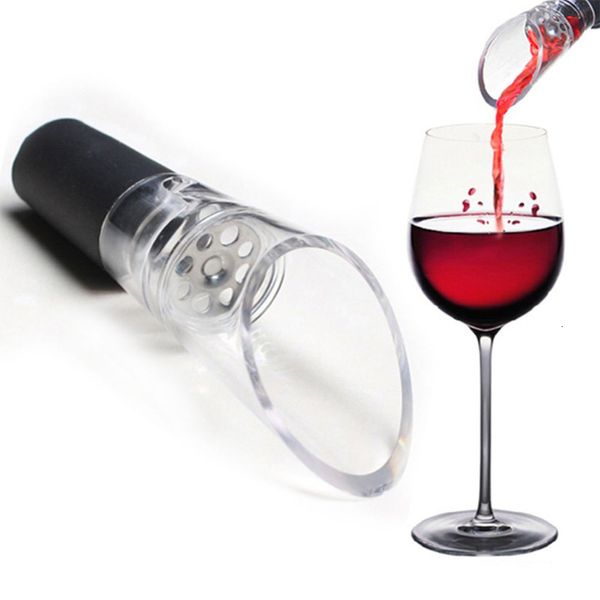 Verres à vin 50pcs verseur acrylique bouchon de bouteille décanteur Portable aérateur accessoires vin rouge décanteur rapide 230830