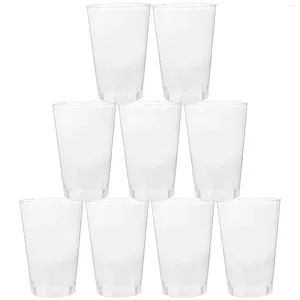 Verres à vin 50pcs gobelets en plastique dur léger gobelets de fête tasse transparente réutilisable pour les fêtes de mariage