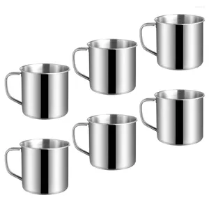 Wijnglazen 6 pc's Kinderless stalen waterbekers Cups Drink Camping Coffee Mugs Toddler