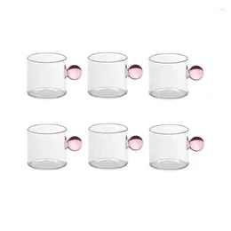 Verres à vin 6 pièces, tasses à café de Style nordique, petite tasse à thé, expresso, verre résistant à la chaleur, seau, décor de Table, capacité de 110ml