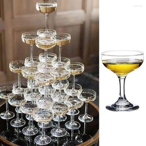 Wijnglazen 6 stks glas beker toren bruiloft rekwisieten decoratie champagne home party decor 135 ml bar cocktail