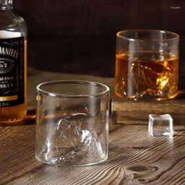 Bicchieri da vino 6 pezzi Grandi montagne Whisky giapponese Whisky vecchio stile Bicchiere di roccia Bicchiere da whisky Confezione regalo in legno Bicchiere da vodka