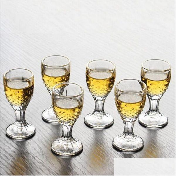 Verres à vin 6 pièces S tasse en verre esprits créatifs Mini fête boire charmant épais petite livraison de goutte maison jardin cuisine barre à manger Dhobe