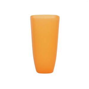 Verres à vin 700 ML Orange carré en plastique gobelet incassable potable réutilisable eau gobelets fête tasses et grand