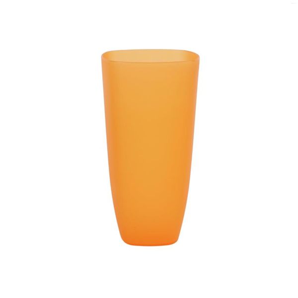 Copas de vino de 700ML, vaso de plástico cuadrado naranja, vasos de agua reutilizables irrompibles para beber, vasos de fiesta y altos