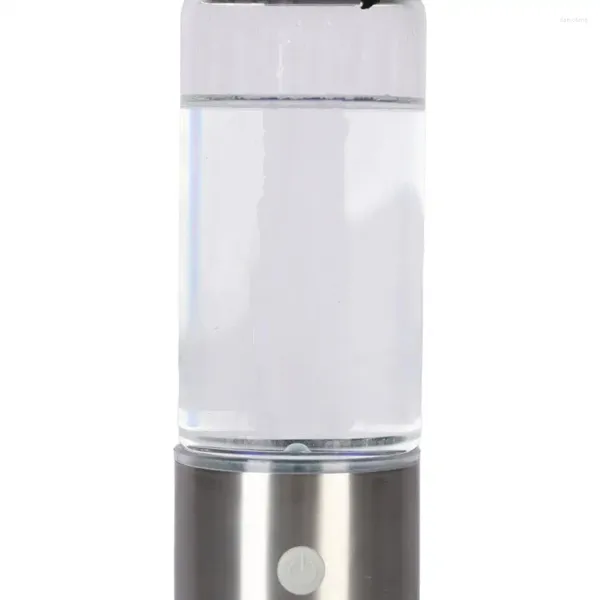 Verres à vin Anti-Fatigue Water Bottle Ensemble de 2 bouteilles d'hydrogène rechargeables USB avec électrolyse rapide 420 ml pour la génération