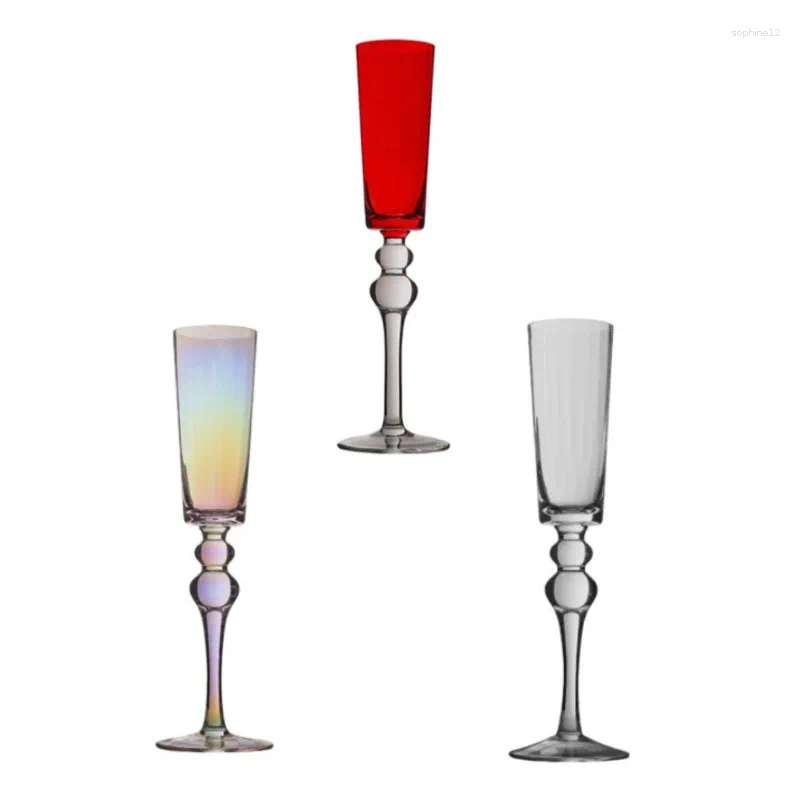 نظارات النبيذ Art Classic 200-250ml Beads Goblet Family Bar Restaurant Cup Cup Pumpent Pattern Champagne Glass Drink