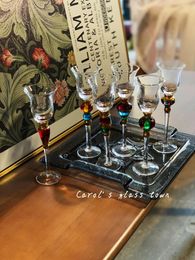 Verres à vin artificiels liqueur de souffleur baijiu ancien chandelier vintage