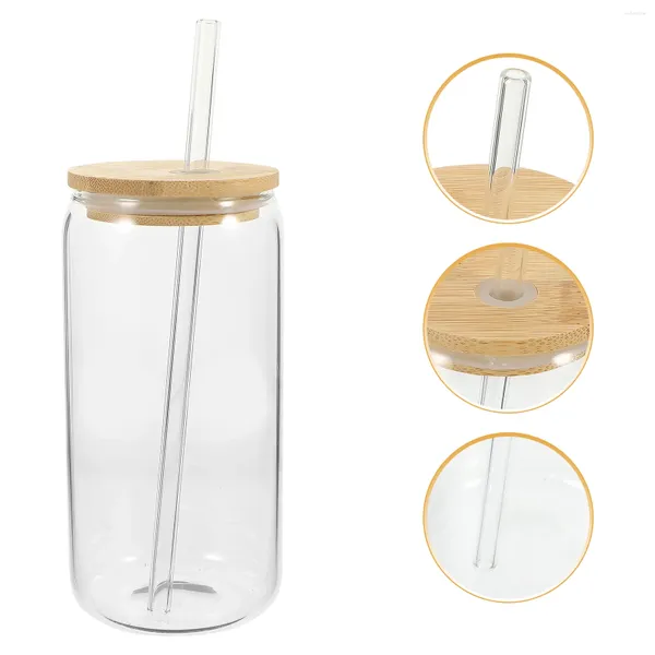 Copas de vino con tapa de bambú, vasos transparentes con pajita, tapas transparentes para café y hielo, pajitas, vasos de viaje