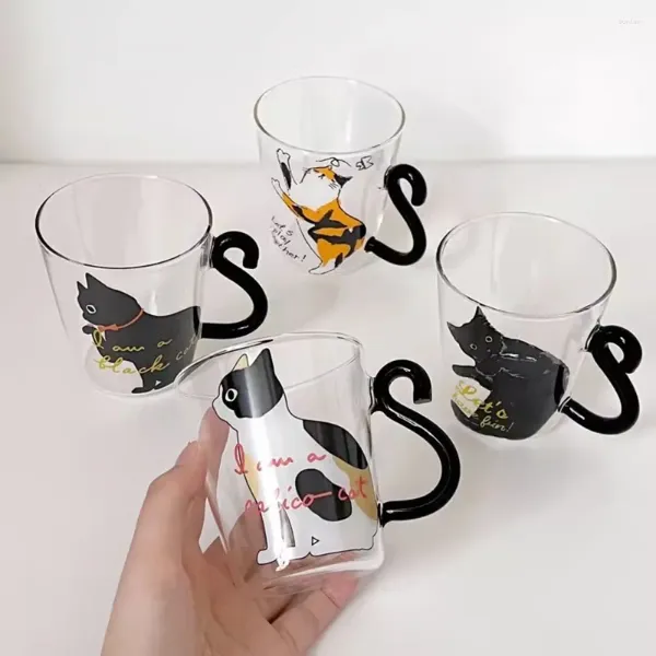 Verres à vin bambou couvercle en verre tasse de thé à bulles mignonnes tasse de café froide à la paille de consommation