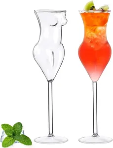 Verres à vin décor de bar tasse en verre - forme de corps de fille cocktail créatif cristal rouge borosilicate gobelet de beauté