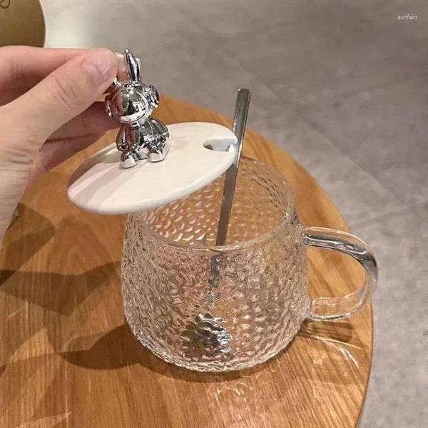 Verres à vin, tasse ours, thé de l'après-midi de grande valeur, bureau, ménage, tasse à café résistante à la chaleur, marteau avec cuillère