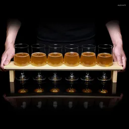 Wine Glasses Beer Cup Set Tulip Craft Brewery Bar Exclusive Creative Internet Beroemde Solid Wood Holder