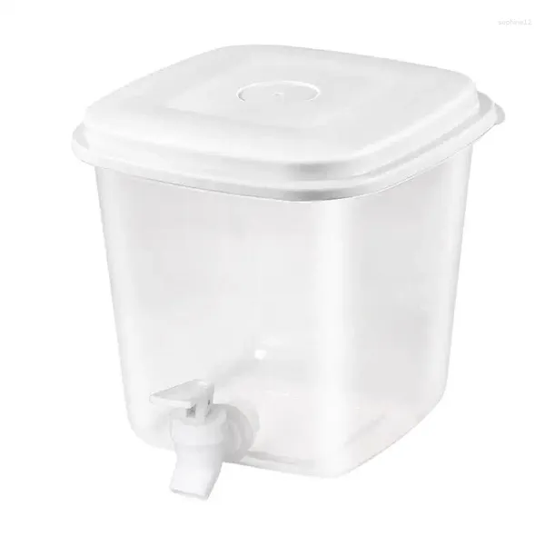 Dispensador de bebidas de copas de vino con espiga 3.5L agua fría bebida cubierta de hervidor de agua recipiente para el nevera para jugo helado