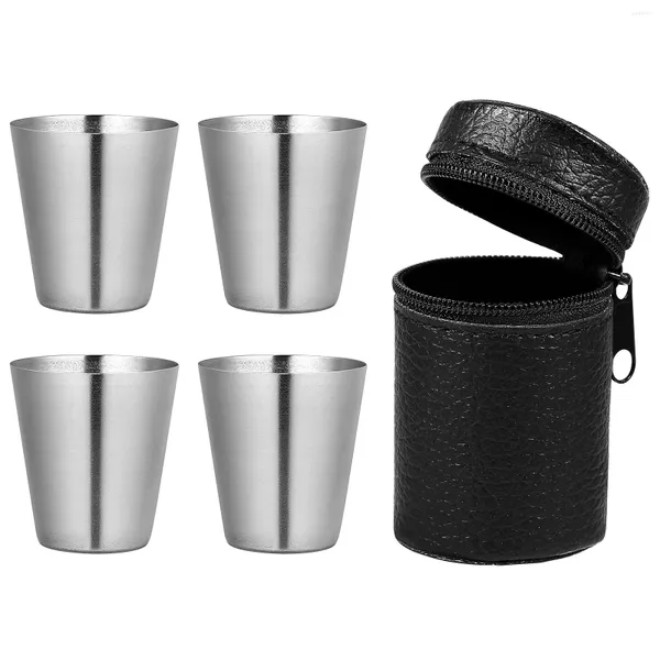 Copas de vino Taza de camping Tazas pequeñas Agua Mini Mangas de café Vasos de fiesta de metal Viaje Espresso S
