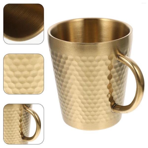 Verres à vin Camping Mugs Coffee Binking Curing Creative Drop Resistance Milk Metal Tea Multifonction