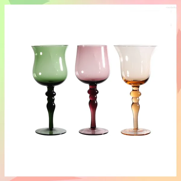 Verres à vin (peut graver le Logo) 335ML, gobelet ménager vert foncé, verre rouge de mariage, tasse de Banquet, utilisé pour boire du Champagne