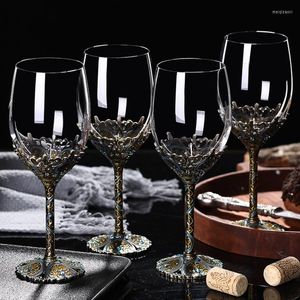 Wijnglazen kunnen 300-400 ml nobele elegante luxe beker glazuur Red Sparkling Cup Family Festival Wedding Tware Bar Set koesterden