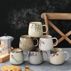 Wijnglazen Keramiek Vintage Japanse stijl Gepersonaliseerde Grote Capaciteit Huishoudelijke Eenvoudige Creatieve Waterbeker Drinkware Koffiemok