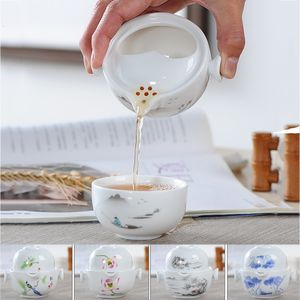 Verres à vin Céramique Service à thé Comprend 1 Pot Tasse Haute qualité élégant et facile gaiwan Belle théière bouilloire kung fu service à thé 230710