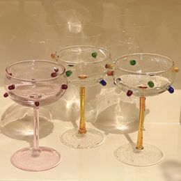 Verres à vin, coupe à Champagne, gobelet coloré, gemme scintillante, Cocktail, Dessert, Bar à boire, 231204
