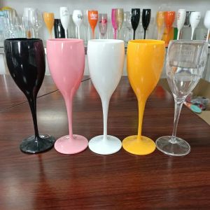 Wijnglazen champagne fluiten 175 ml glas plastic vaatwasser-veilige wit acryl glas transparant biercocktail whisky cup 0416