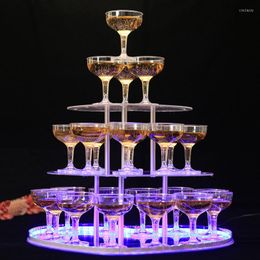 Wijnglazen champagne torenbekers voor bruiloftsfeestje verdikte acryl cup goblet celebration openingsbar accessor