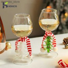 Verres à vin de Noël arbre à vin lass oblet champane lass 360 ml de cocktail de Noël LASSES ET DUISSAGE VIN RED VIN OBLET