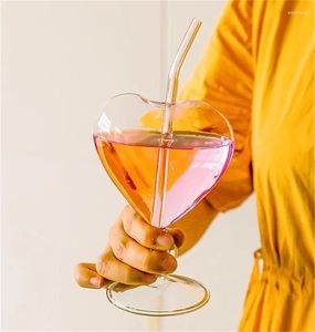 Wijnglazen Cocktail Martini Uniek hartvormig romantisch sap voor bruiloft Thuisbar Glazen bekers