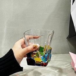 Verres à vin, tasse à café, verre à Cocktail, verres à whisky pour boire, peinture à la main, jus de cristal, créativité individuelle