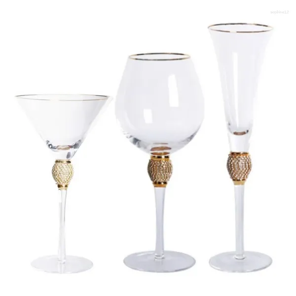 Colección de copas de vino 200-600ml Corte noble Coplo de lujo Copa de diamantes con copa de diamantes con cóctel hecho a mano Copa de champán