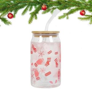 Verres à vin Couleurs à mât tasses en verre avec couvercles de bambou cadeau de Noël cok e peut façonné parfait pour la fête