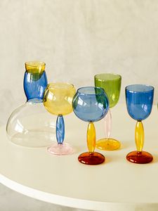 Wijnglazen Gekleurde wijnbekers Bordeaux wijnglazen kopjes luxe thuisfeest drinkgerei decor ins Nordic koffiekopje cocktailglas bargerei 230831