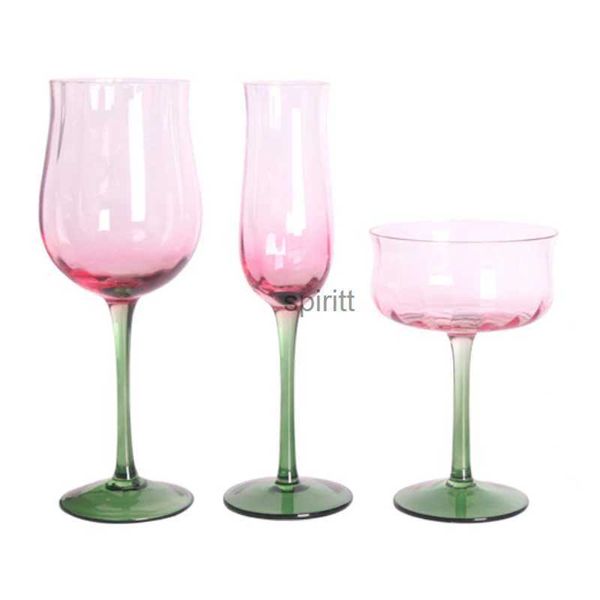 Verres à vin Créatif 150-400 ml Surface prismatique gobelet artificiel soufflant verre à vin Cocktail Champagne coupe famille Festival Drinkware YQ240109