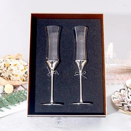 Verres à vin bracelet créatif nœud d'amour coupe de Champagne cadeau de mariage en verre de cristal avec ensemble fait à la main