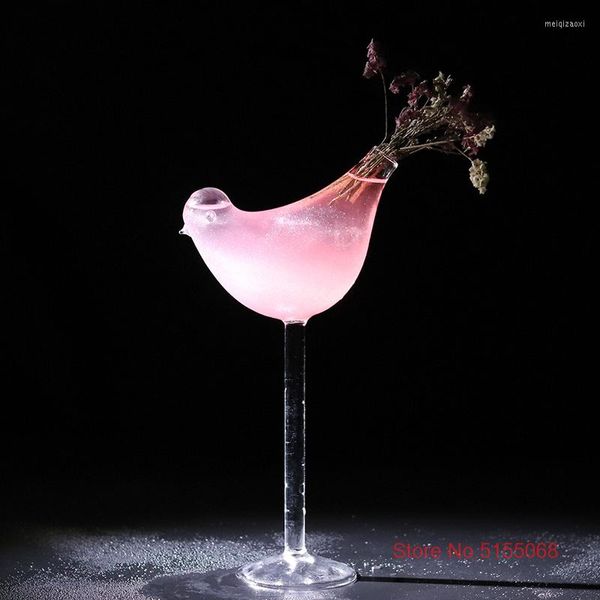 Verres à vin créatifs de forme d'oiseau cocktail gobelet verre boisson de nuit à lécher